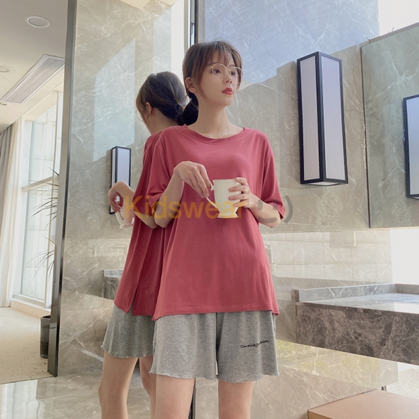 韓流スタイル♥ 合わせやすい ルームウェア Tシャツ パンツ セットアップ  マタニティ服・授乳服