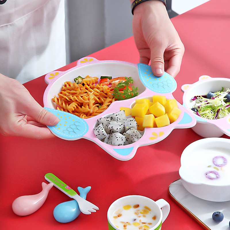 子供 食器 セット キュート ギフト カートゥーンプリント  軽さ 3種類