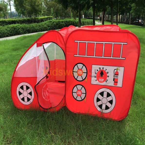 子供 用 テント ハウス デザイン感 軽さ 消防車 プリント テント